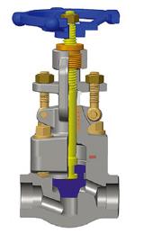 Threaded Forge Globe Valve, ASTM A105N, 1/2 Inch, Class 800, NPT