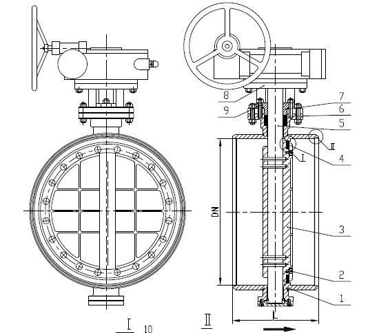 EN 593 Forged Steel Butterfly Valve, ASTM A105, DN600, PN25, BW