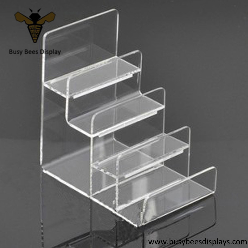 4 Step Acrylic Bag Display, Handbag Holder and Wallet Stand
