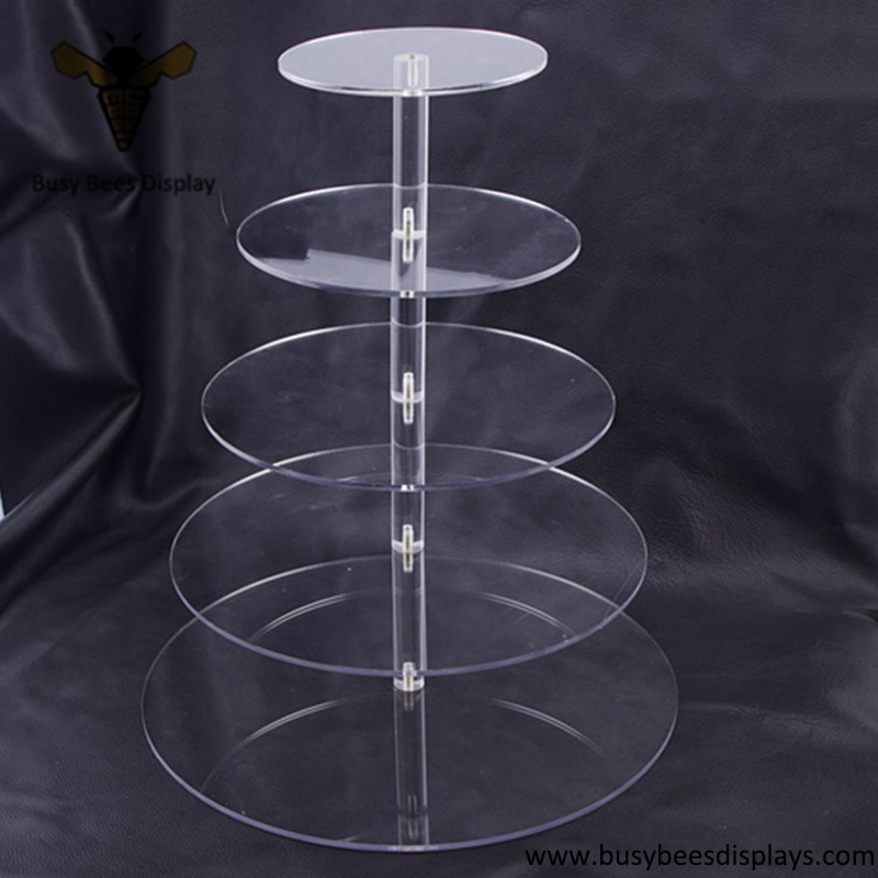 5 Tier Crystal Acrylic Cupcake Stand Decor Display