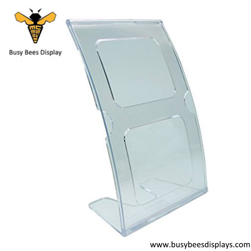 Acrylic Slant Back A4 Tabletop Free Standing Display Stand