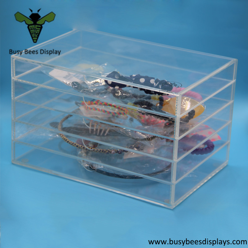 Clear Makeup Organizer, Jewelry Display Boxes and Storage Case Set