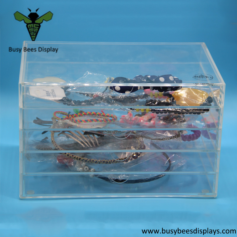 Clear Makeup Organizer, Jewelry Display Boxes and Storage Case Set
