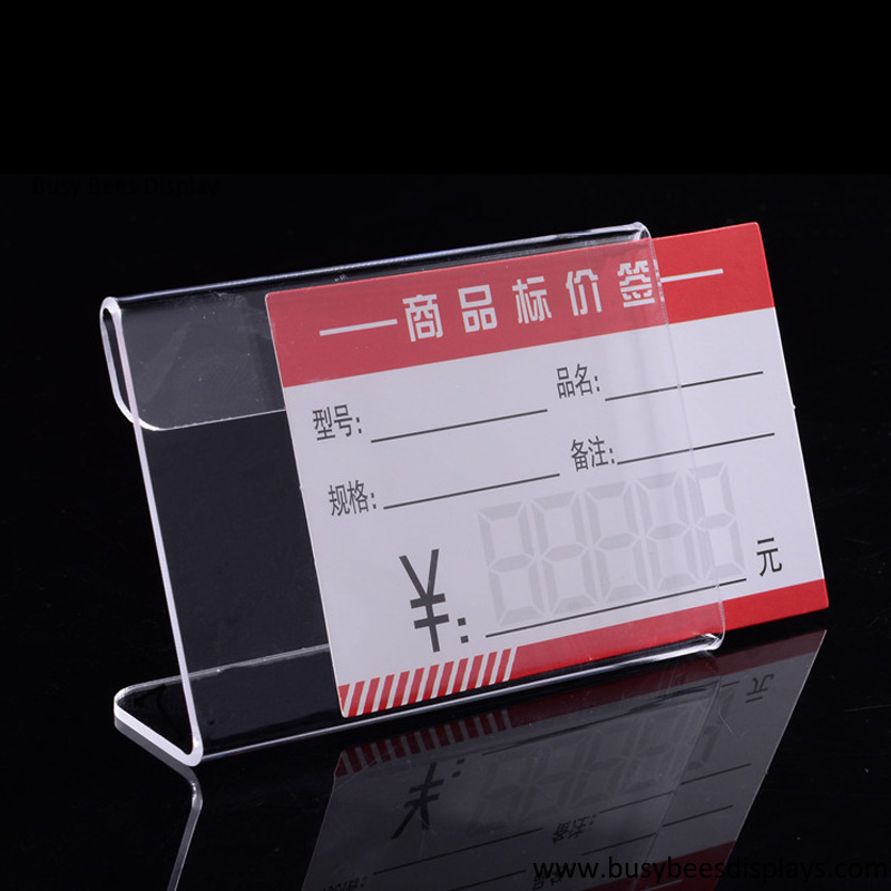 Custom A4 Acrylic Sign Desk Label and Paper Card Table Holder