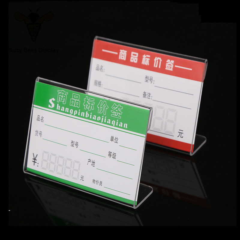 Custom A4 Acrylic Sign Desk Label and Paper Card Table Holder