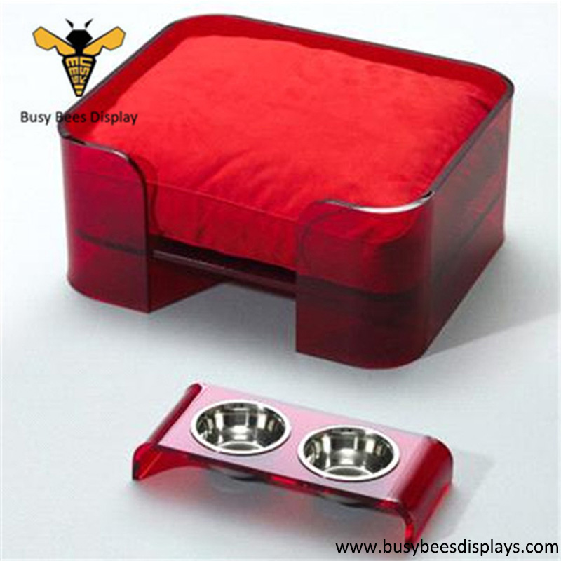 Custom Acrylic Dog Bed Display Stand and Pet Dog Bed