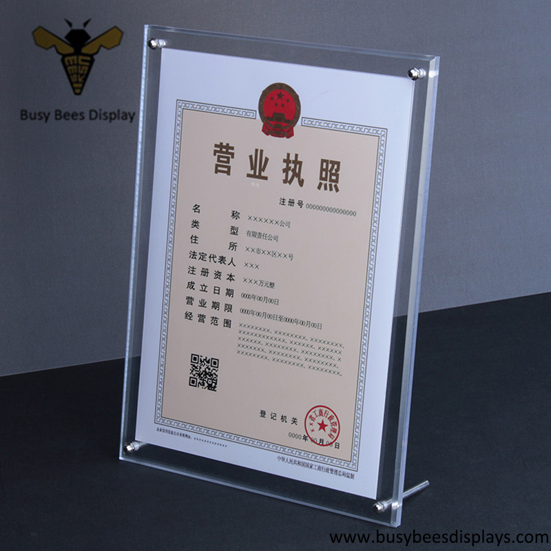 Custom Acrylic Gallery Frames, Wall Frames and L Type Frames