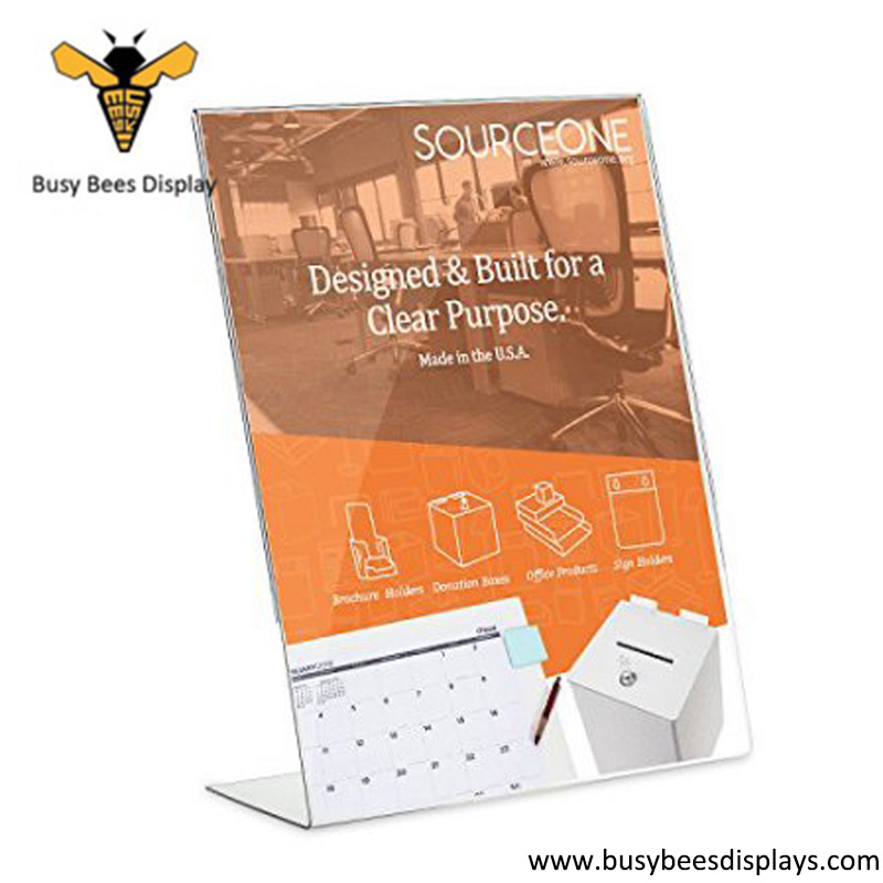 Desktop Standoff Restaurant Acrylic Menu Sign Holders