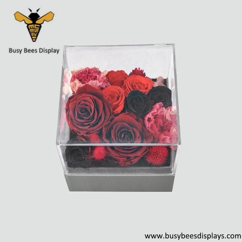 High Quality Acrylic Rose Flower Box and Wedding Flower Gift Box