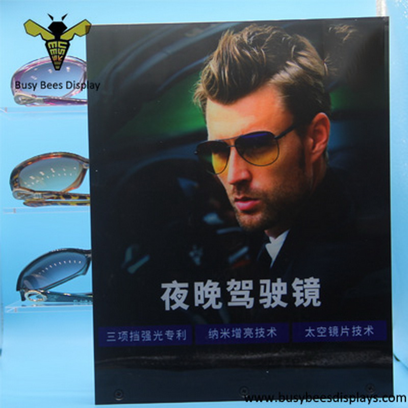 High Transparent Acrylic Glasses Display Shelf and Sunglasses Rack