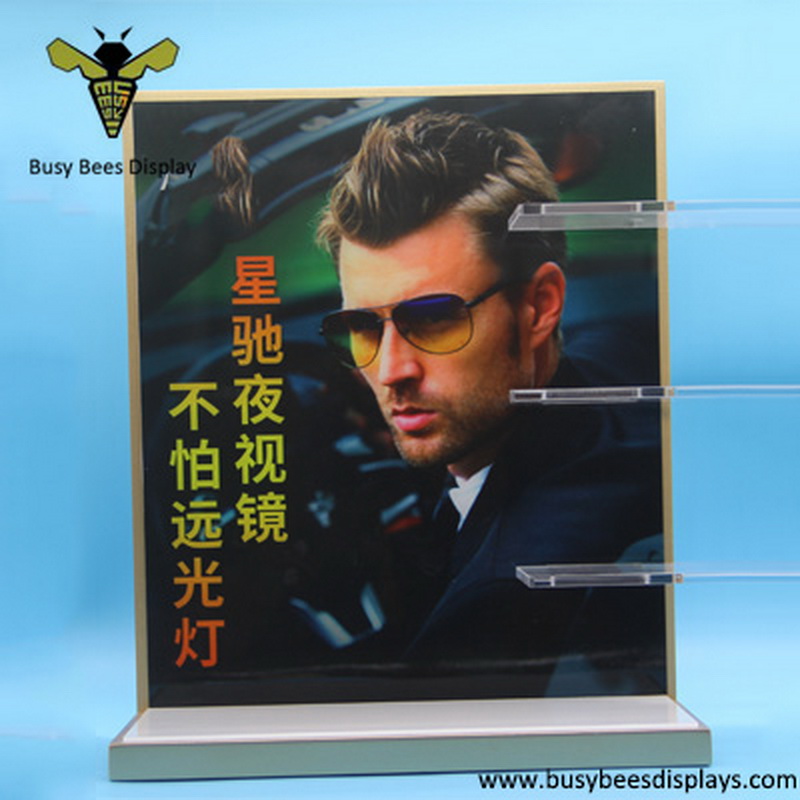 High Transparent Acrylic Glasses Display Shelf and Sunglasses Rack