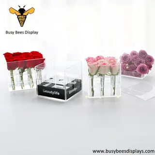 Square Clear Acrylic Flower Fresh-keeping Box for Sale