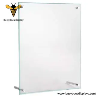 Square Wall Mounted Acrylic Photo Frame and Tag Display Stand