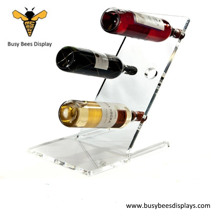 Acrylic Wine Bottle Glass Rack and Crystal Wine Bottle Holder