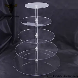 5 Tier Crystal Acrylic Cupcake Stand Decor Display