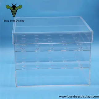 24 Hole Acrylic Flower Box, Water Holder Vase for Display the Rose