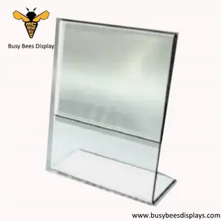 Acrylic Slanted Retail Sign Holders Bottom Load 8.5 x 11 Inch