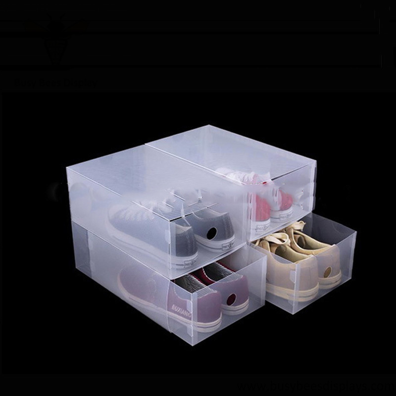 Slide Out Acrylic Showcase, Shoe Box Stand and Shoe Sneaker Box