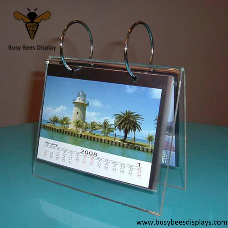 V shaped Acrylic Calendar Display Stand and Picture Stand Shelf