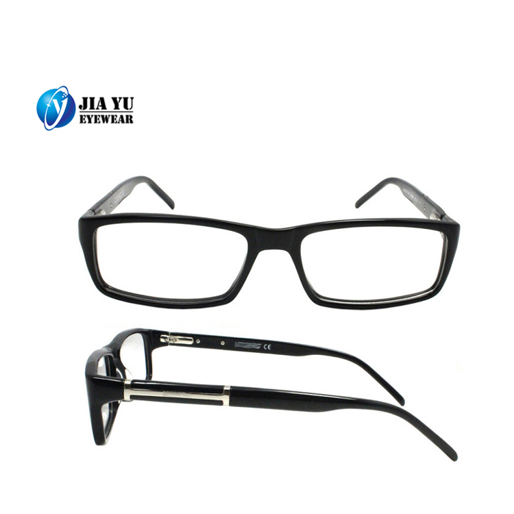 Black Trendy Acetate Reading Optical Frames Eyeglasses