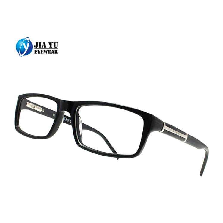 Black Trendy Acetate Reading Optical Frames Eyeglasses