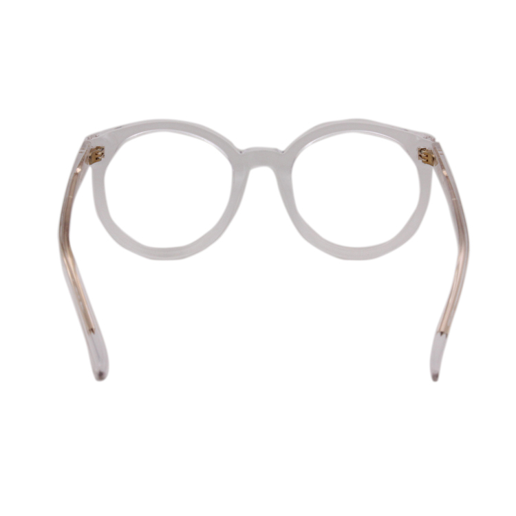 Custom Logo White Retro Round Optical Frames Eyeglasses