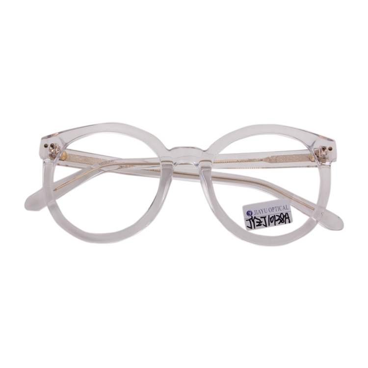 White Retro Round Optical Frames 