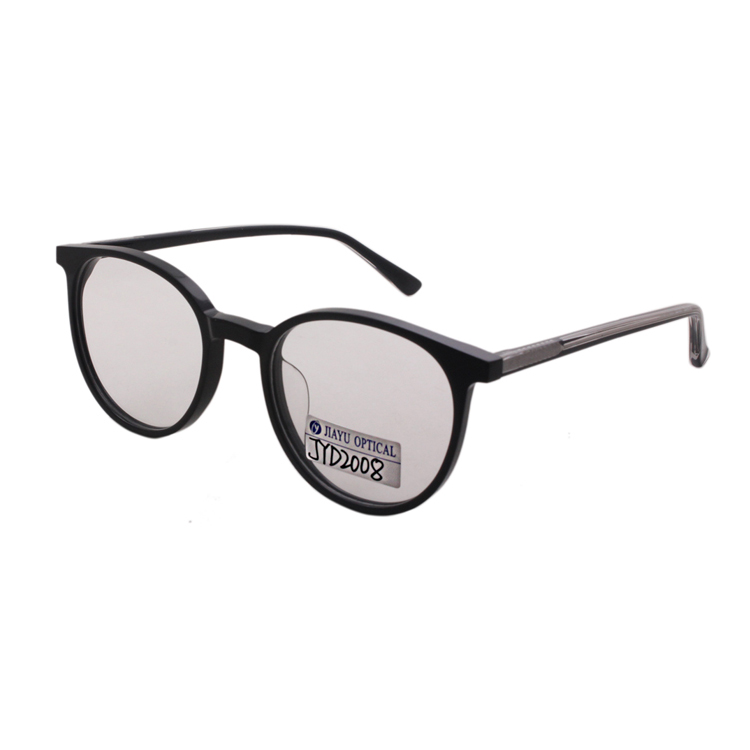 New Acetate Black Retro Round Optical Frames Eyeglasses