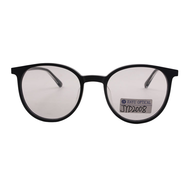New Acetate Black Retro Round Optical Frames Eyeglasses