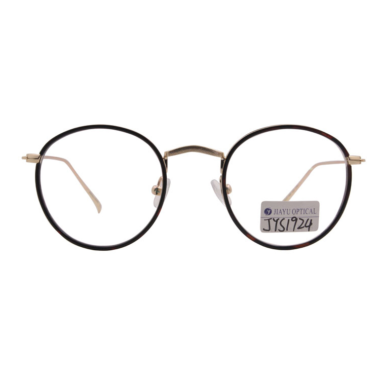 Custom Logo Fashion Round Metal Optical Frames Eyeglasses