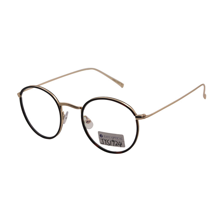 Custom Logo Fashion Round Metal Optical Frames Eyeglasses