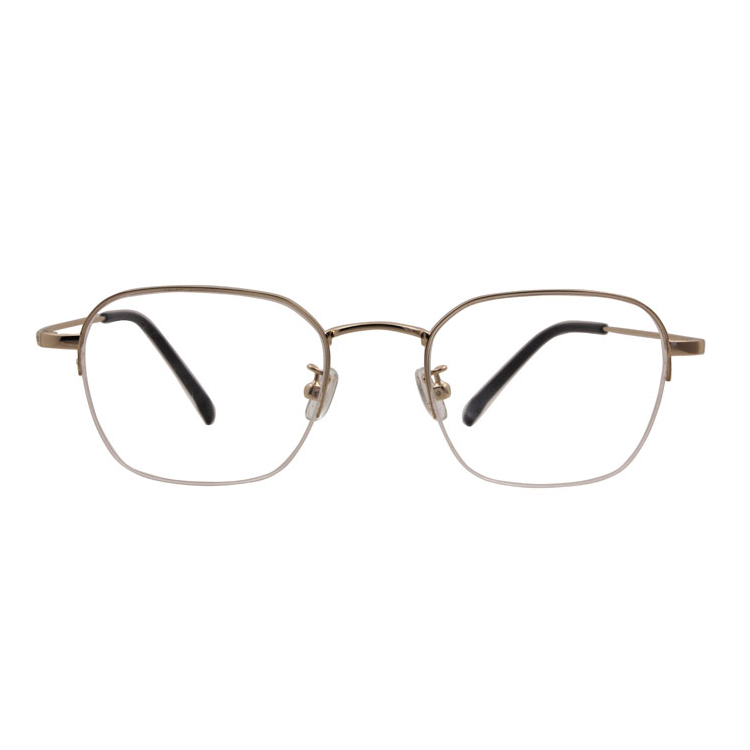 Fashion Custom Logo Half Frame Metal Optical Frames Square