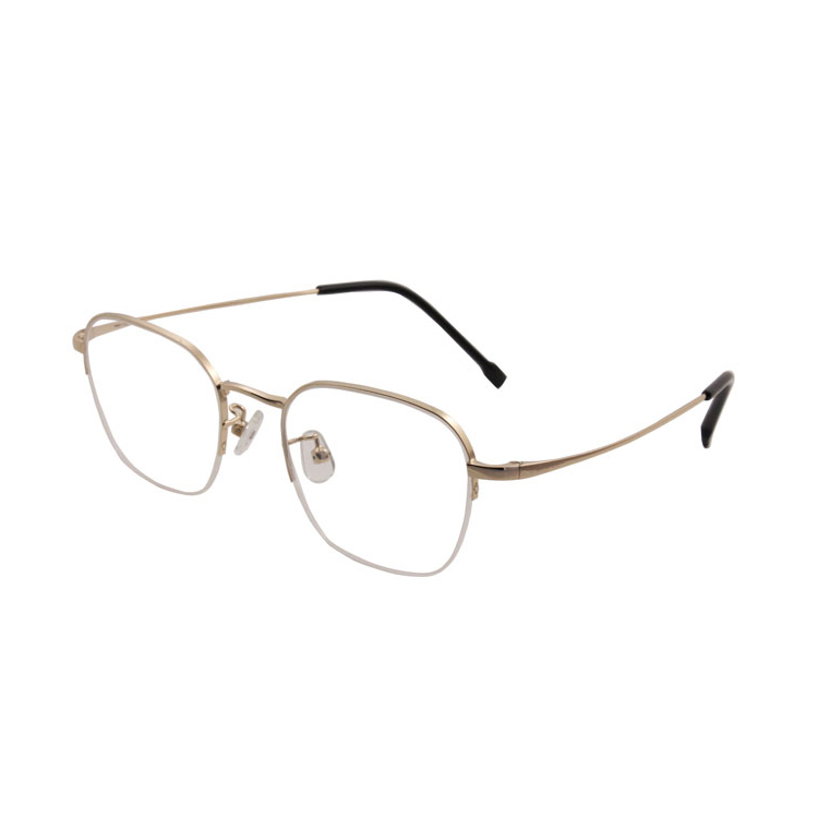Fashion Custom Logo Half Frame Metal Optical Frames Square