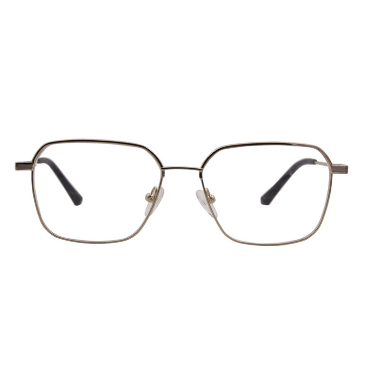 Anti Blue Light Lens Square Metal Optical Frames Eyeglasses