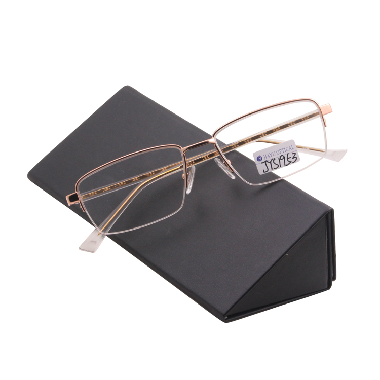 Half Frame Square Metal Optical Frames 
