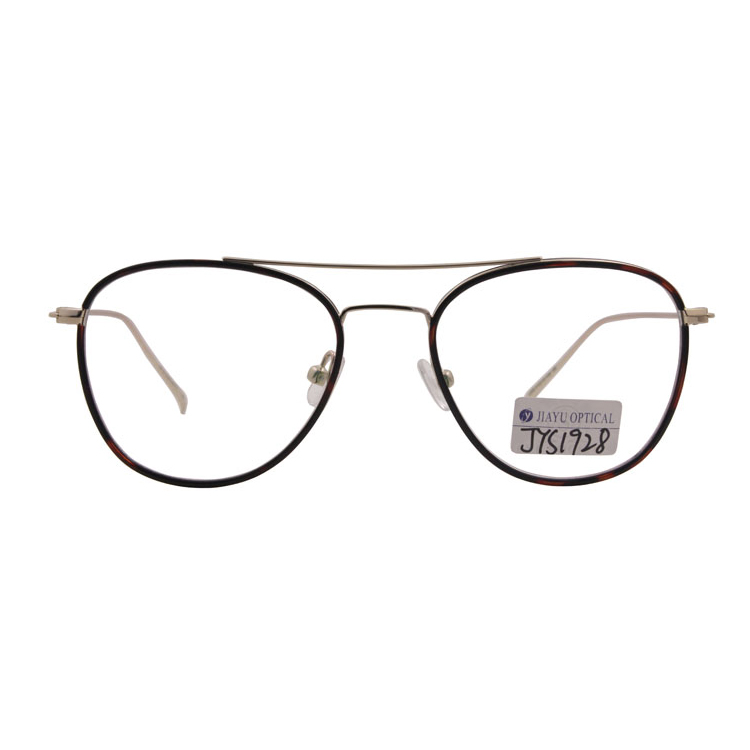 Metal Alloy Spectacles Glasses Double Bridge Optical Frame