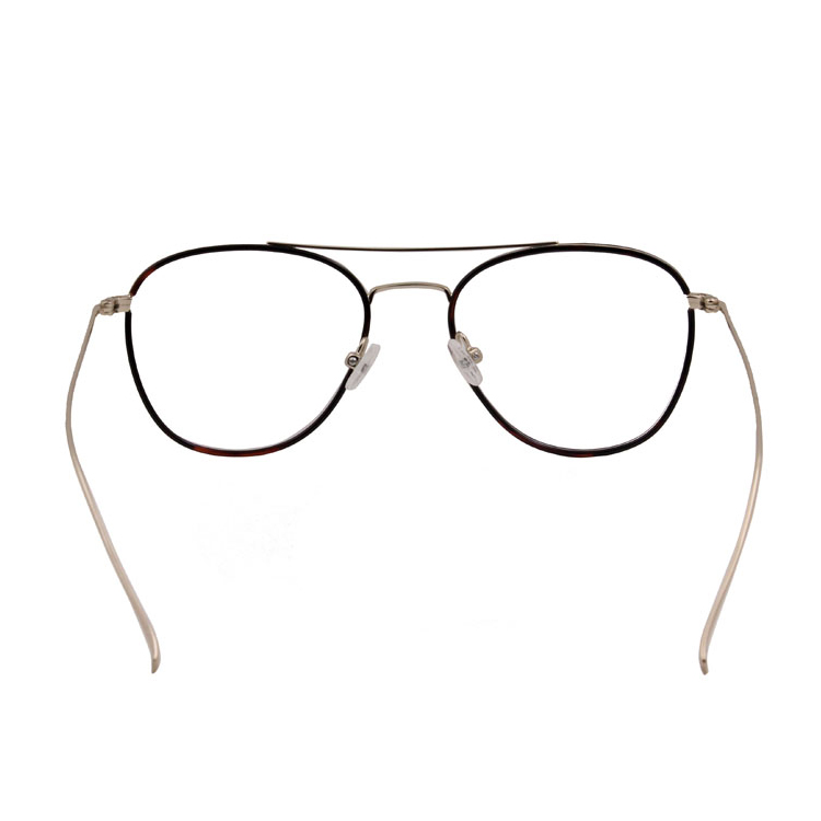 Metal Alloy Spectacles Glasses Double Bridge Optical Frame