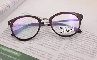 Round Computer Reading Optical Metal Glasses
