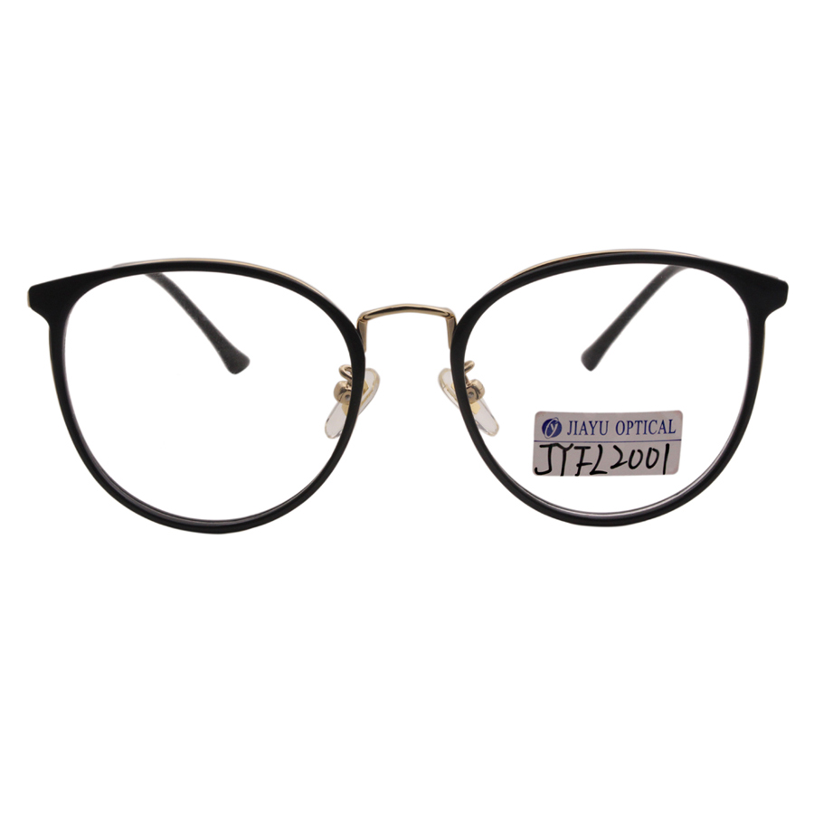 High Quality Fashion Retro Round Glasses with Metal Temples