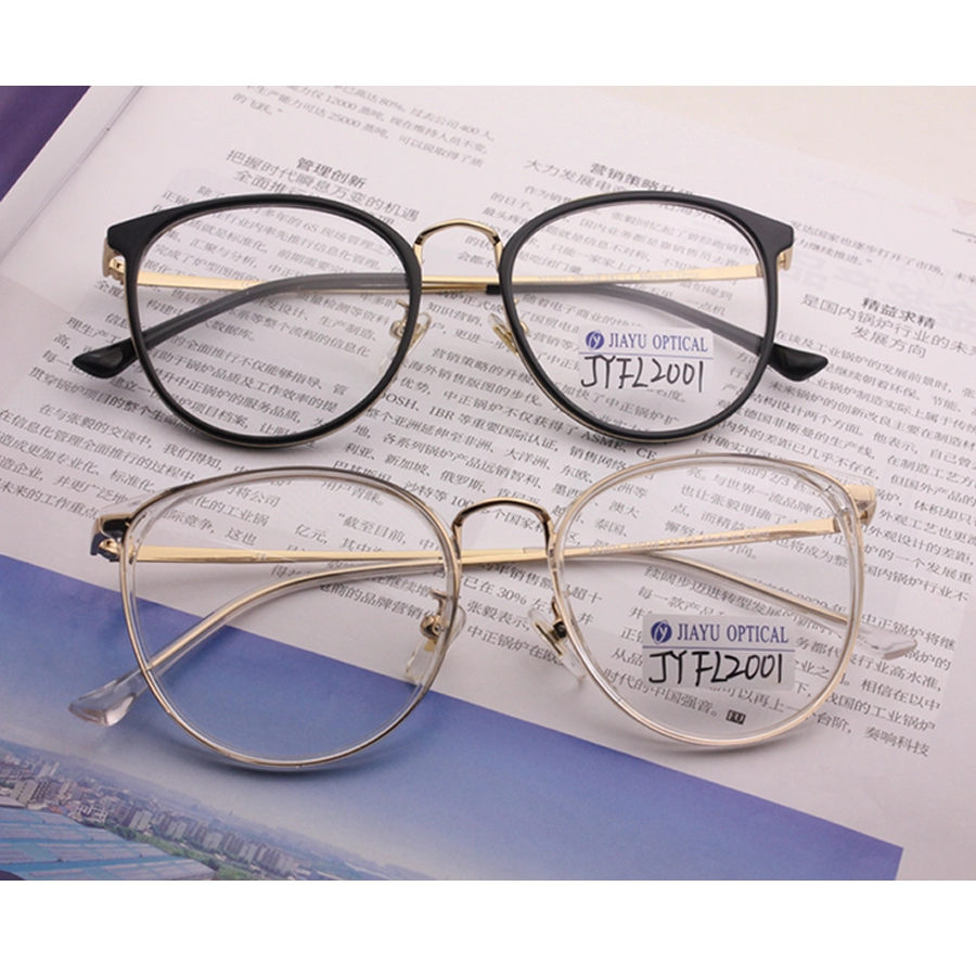 Fashion Retro Round Glasses with Metal Temples