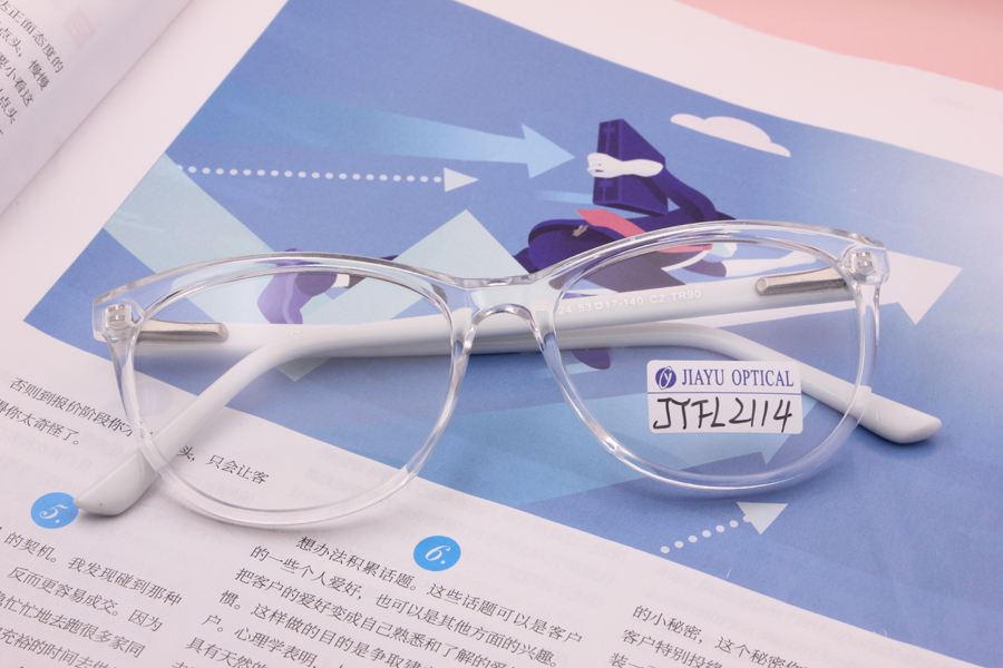 Top Grade Transparent Unisex Custom Logo Square Glasses