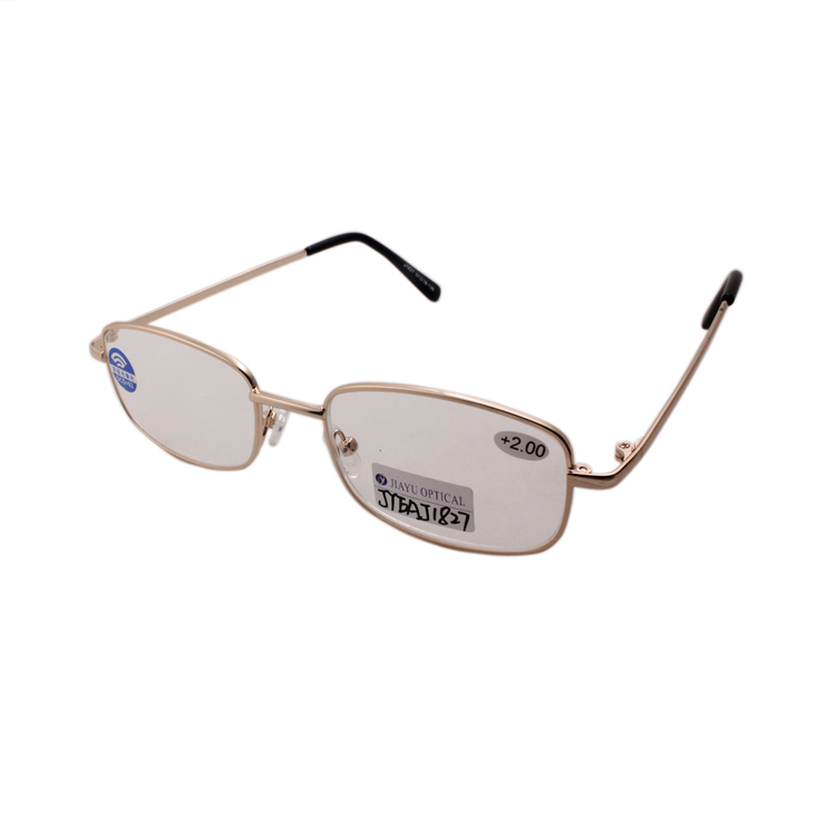Anti Scratch Square Anti Blue Light Metal Reading Glasses