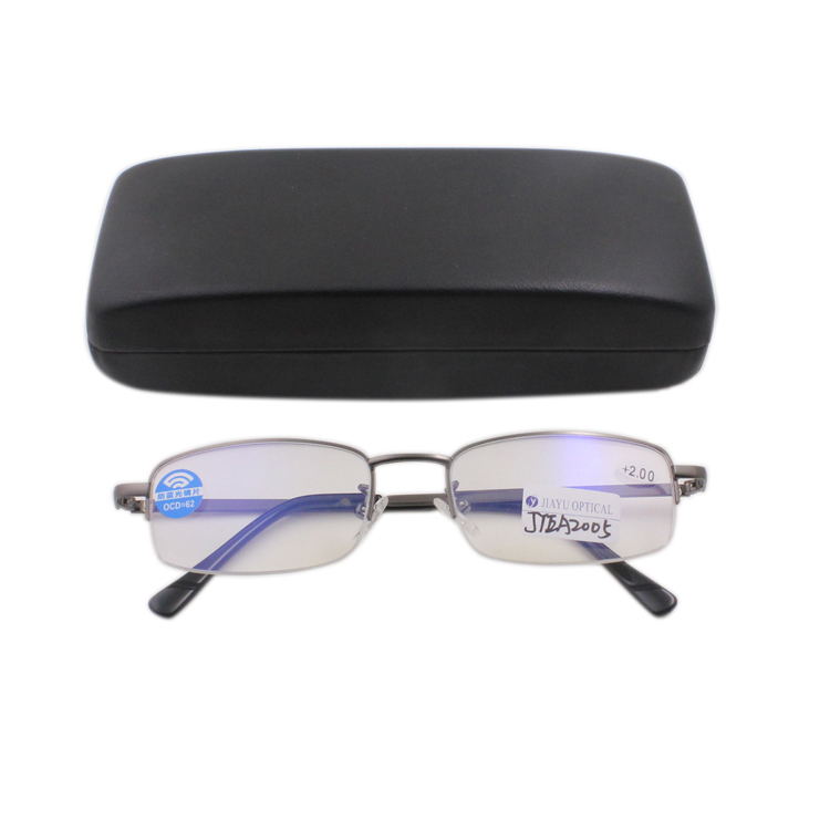 Half Frame Metal Frame Anti Scratch Reading Glasses for Men