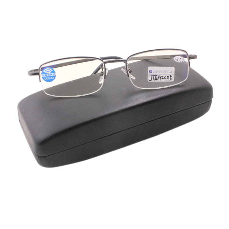 Half Frame Metal Frame Anti Scratch Reading Glasses for Men