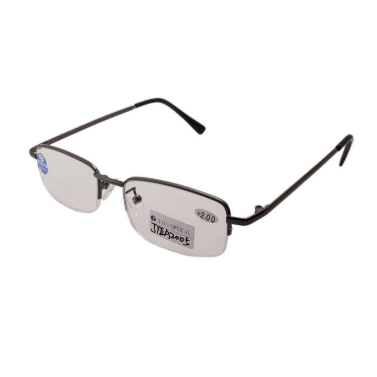 Half Frame Metal Frame Anti Scratch Reading Glasses for Men