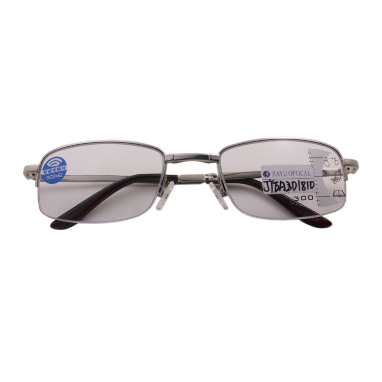 Wholesale Half Metal Frame Anti Blue Folding Reading Glasses