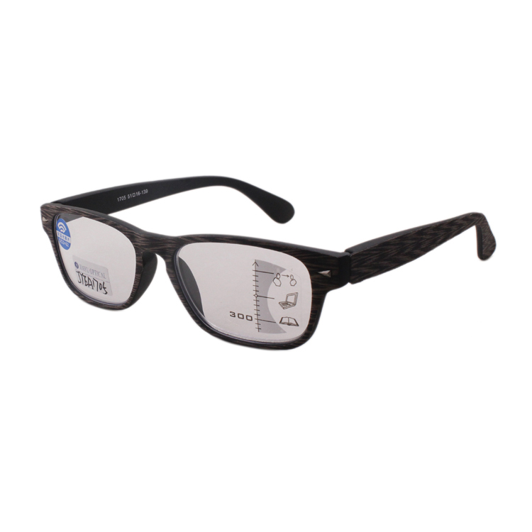 Wooden Grain Color Frame Reading Glasses with Spring Hinge