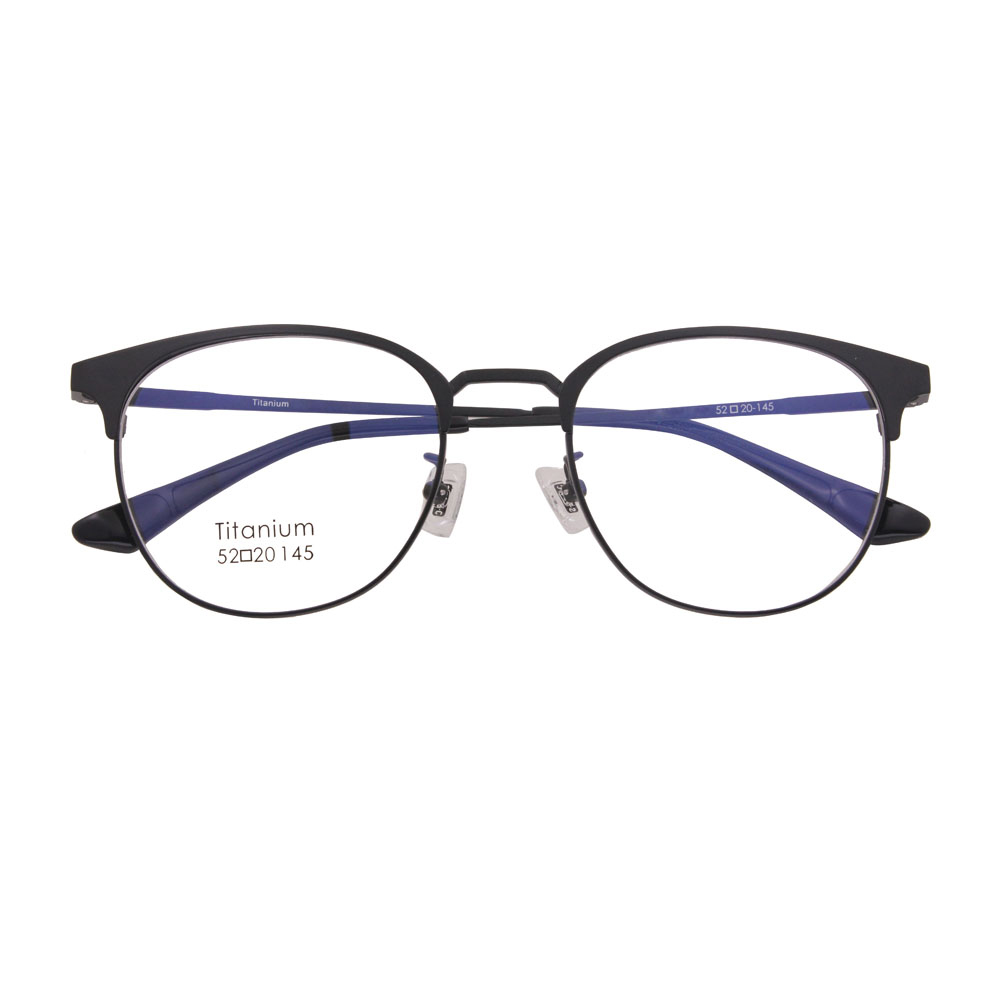 Black Fashion Custom Logo Unisex Titanium Optical Frame