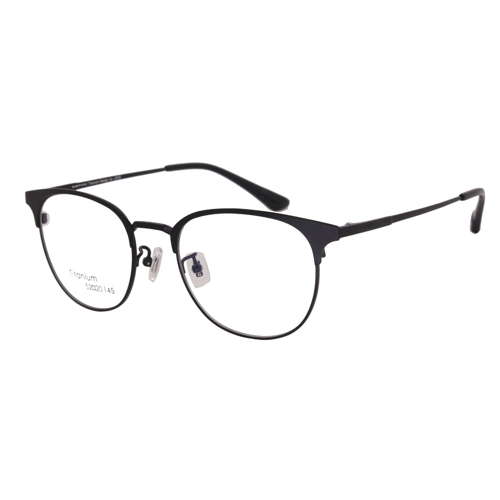 Black Fashion Custom Logo Unisex Titanium Optical Frame