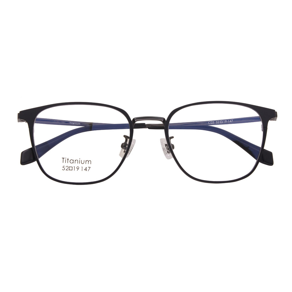 Classic Brand Retro Anti Blue Light Black Titanium Glasses